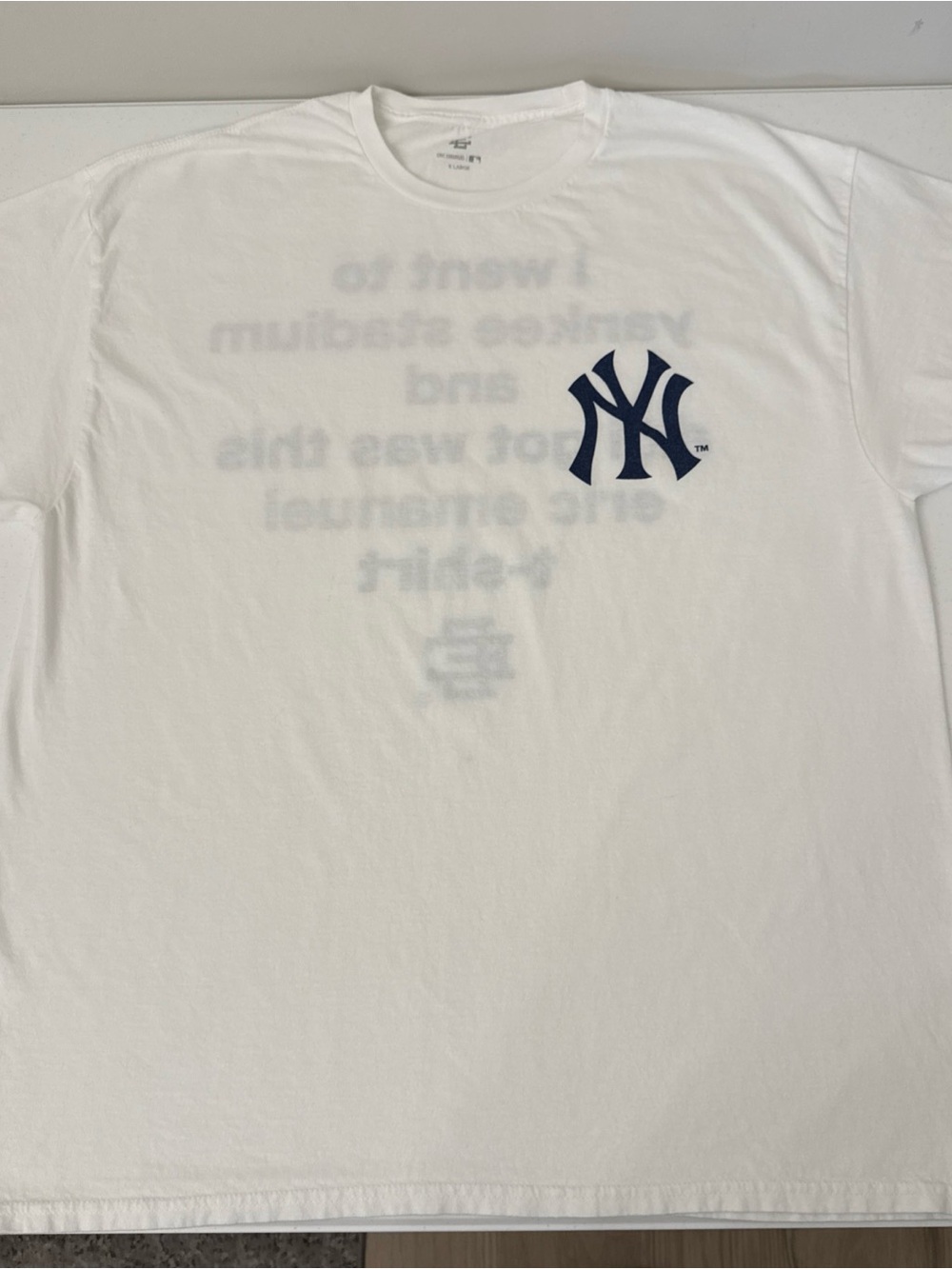Eric Emanuel NY Yankees Stadium Giveaway Tee White I Went To Yankee Stadium XL